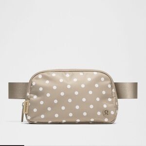 Lululemon Tan and White Polka Dot Belt Bag NWT